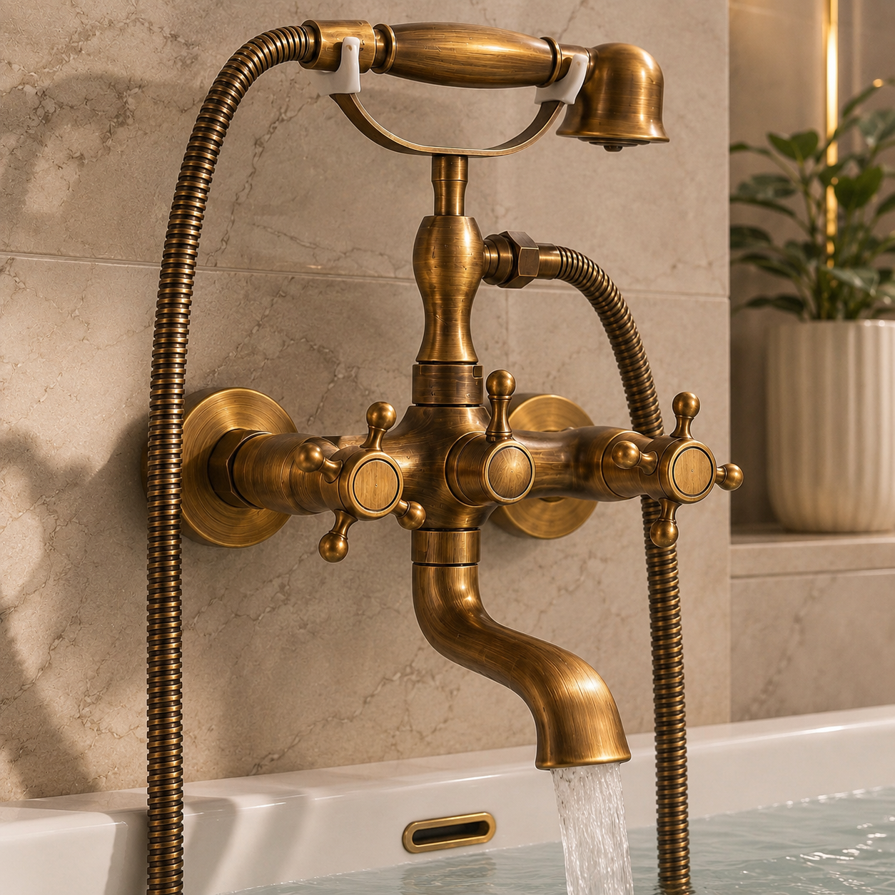 Retro Bathtub Shower Faucet Set