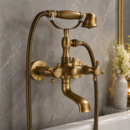 Retro Bathtub Shower Faucet Set