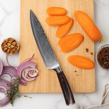 8 Inch Chef Knife, Pakkawood Handle
