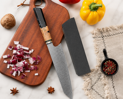 Nakiri Vegetable Knife, VG10 Damascus Steel