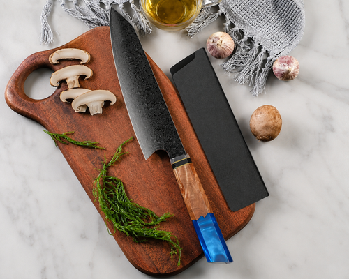 Nakiri Vegetable Knife, VG10 Damascus Steel