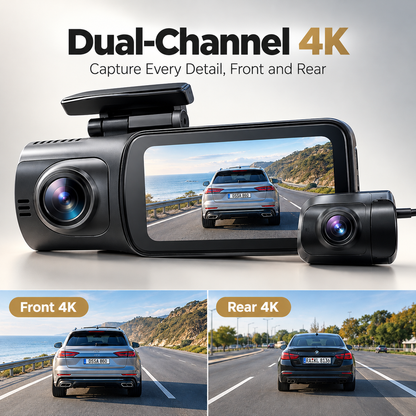 4K HDR Dash Cam with GPS and Wi-Fi 6