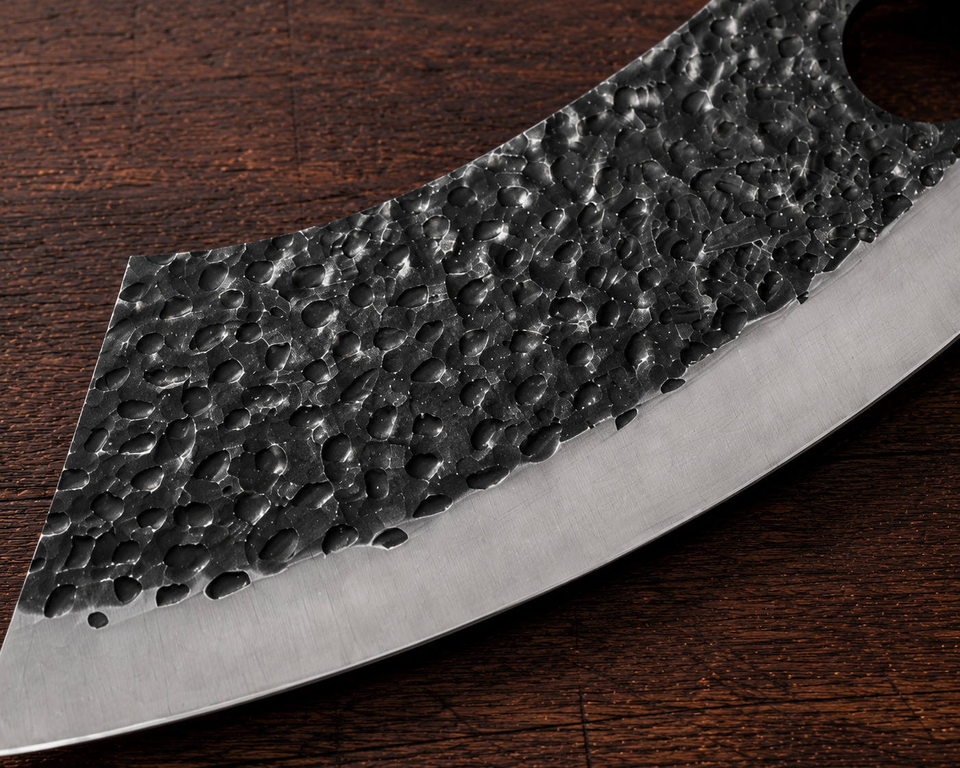 Hand-Forged Heavy Meat Cleaver Knife — Kitchen Butcher Cleaver with Leather Sheath