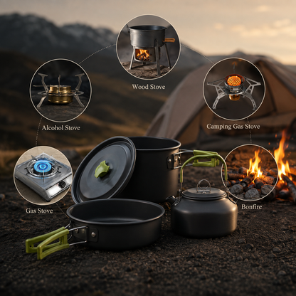 Camping Cookware Kit (10pc)