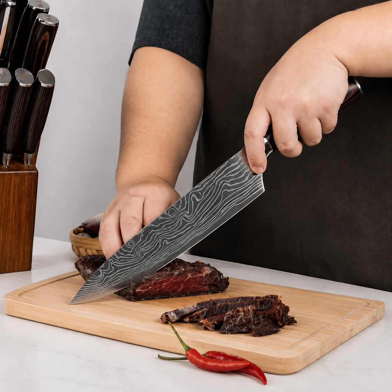 4-Piece Chef, Boning, Santoku & Paring Set