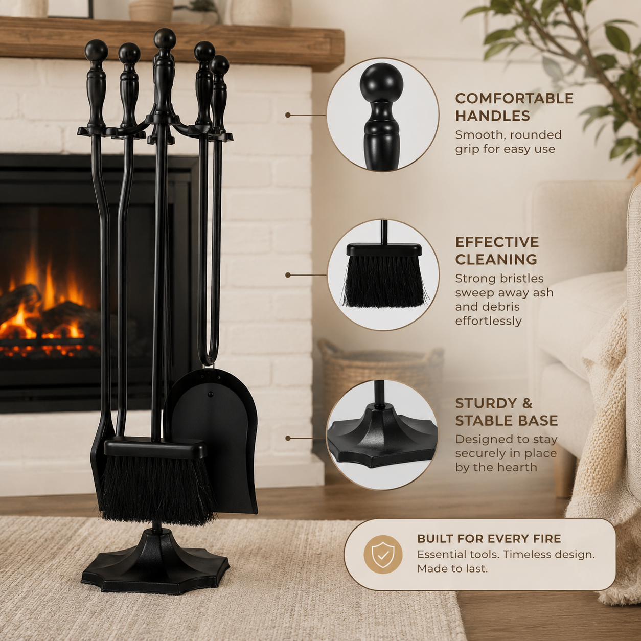 Fireplace Tools Set (5pc)
