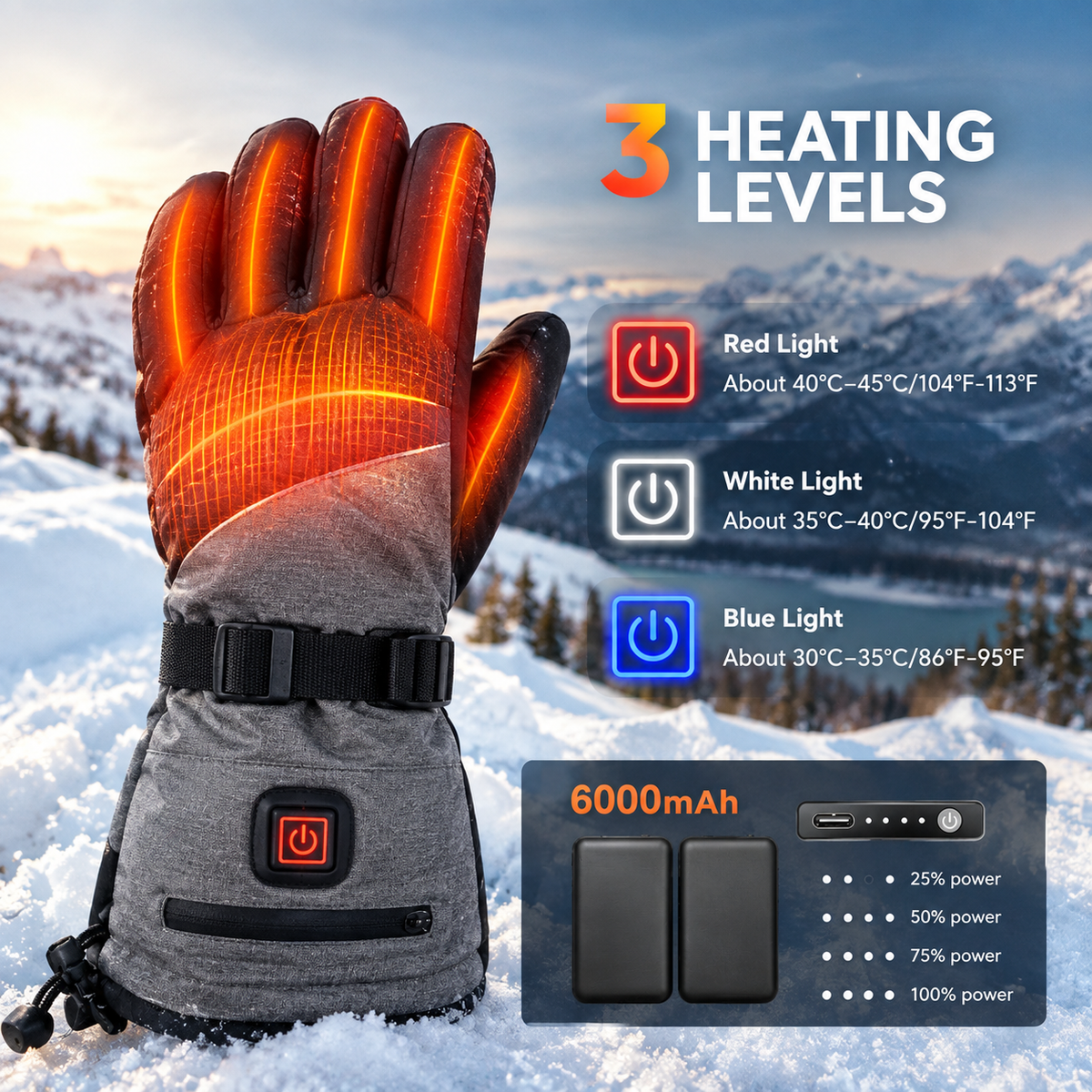 Rechargeable Heated Gloves