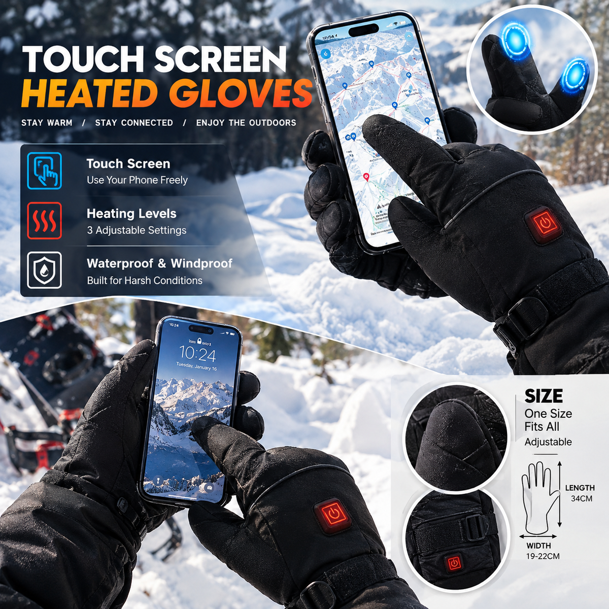 Rechargeable Heated Gloves