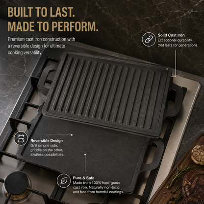 Cast Iron Grill Meat Plate
