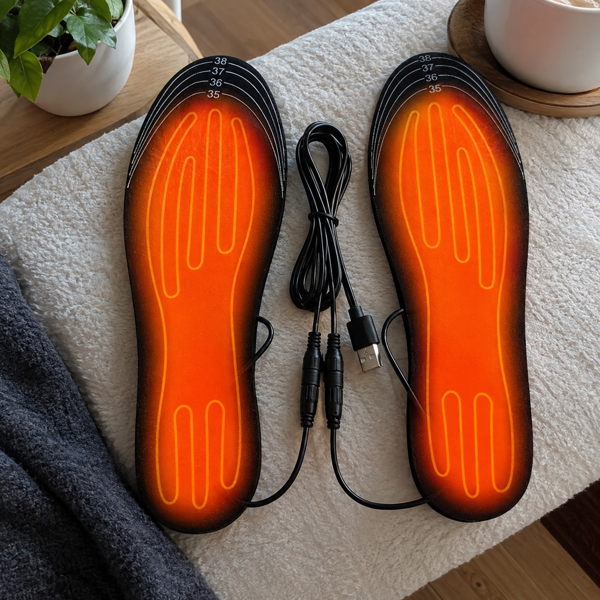 Rechargeable Heated Insoles (1 Pair)