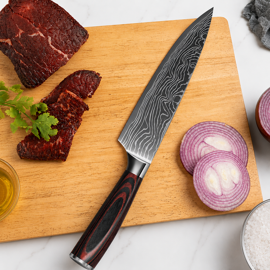8 Inch Chef Knife, Pakkawood Handle