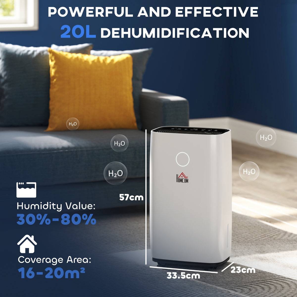 Compact Dehumidifier (20L/Day)