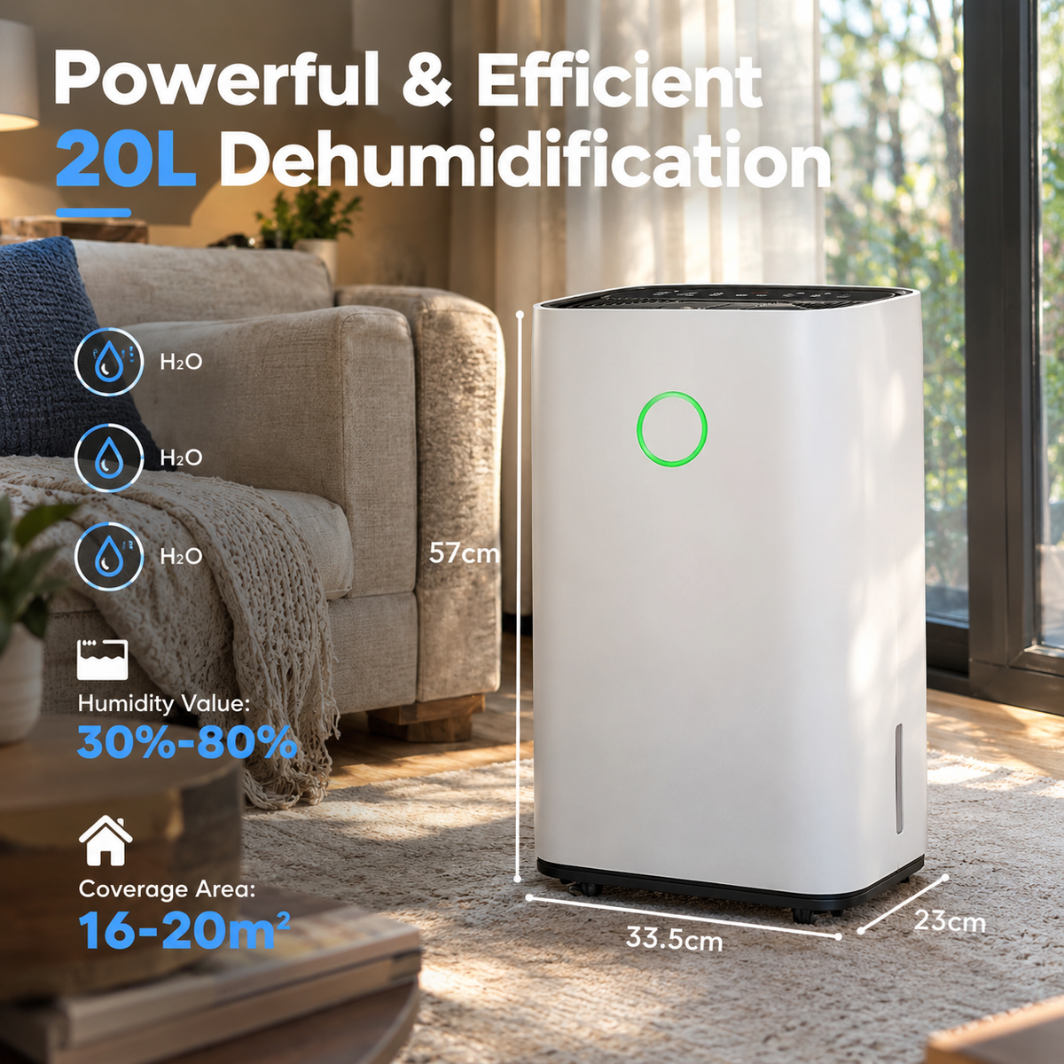 Compact Dehumidifier (20L/Day)