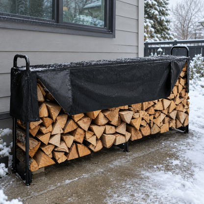 Firewood Log Store with Waterproof Cover