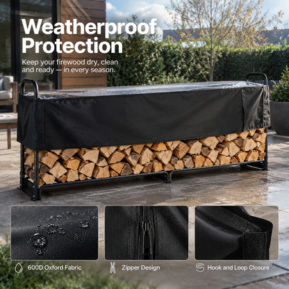 Firewood Log Store with Waterproof Cover