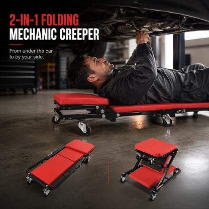 2-in-1 Folding Car Creeper
