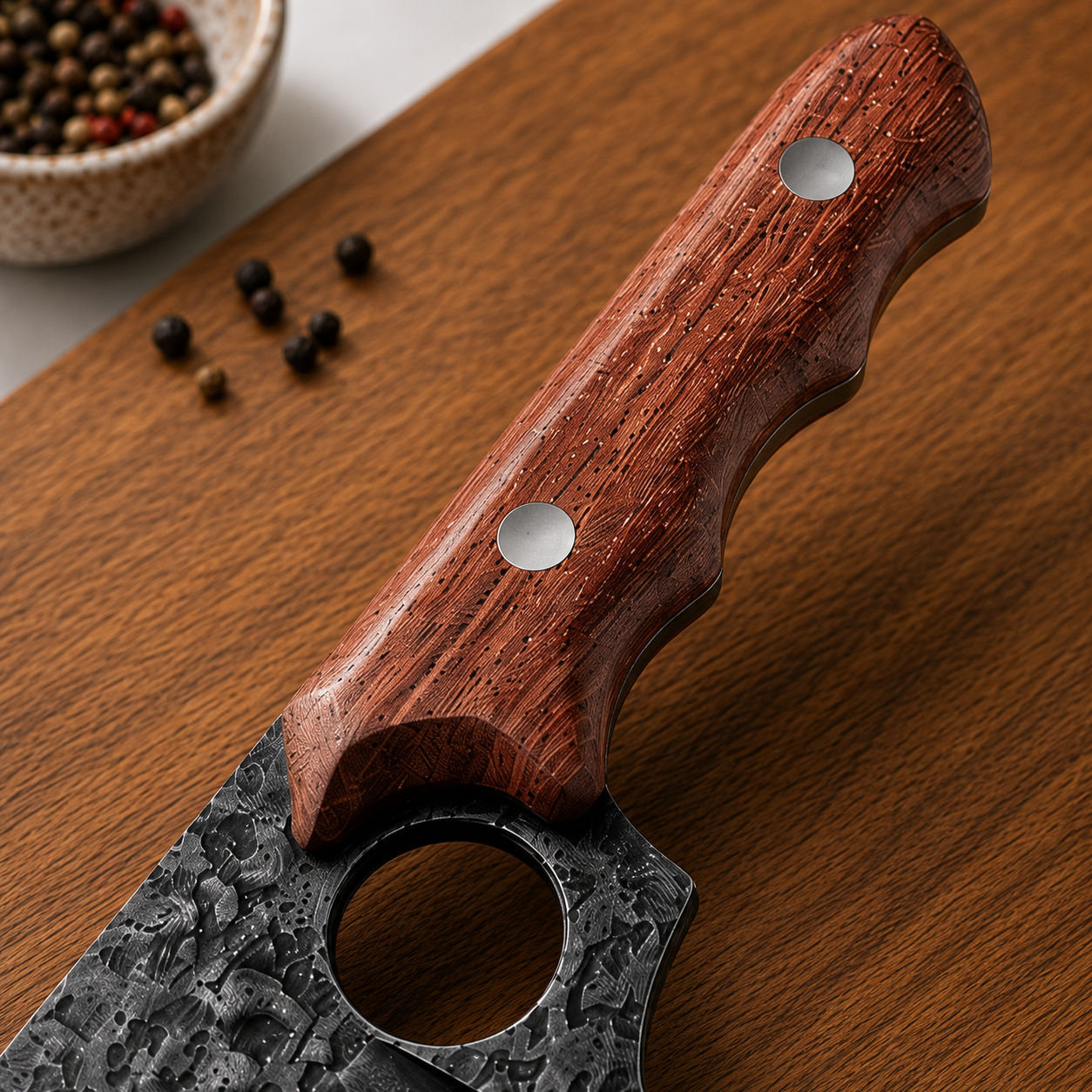 Forged Ring Cleaver, Wenge Wood Handle