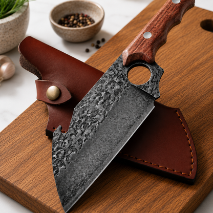 Forged Ring Cleaver, Wenge Wood Handle