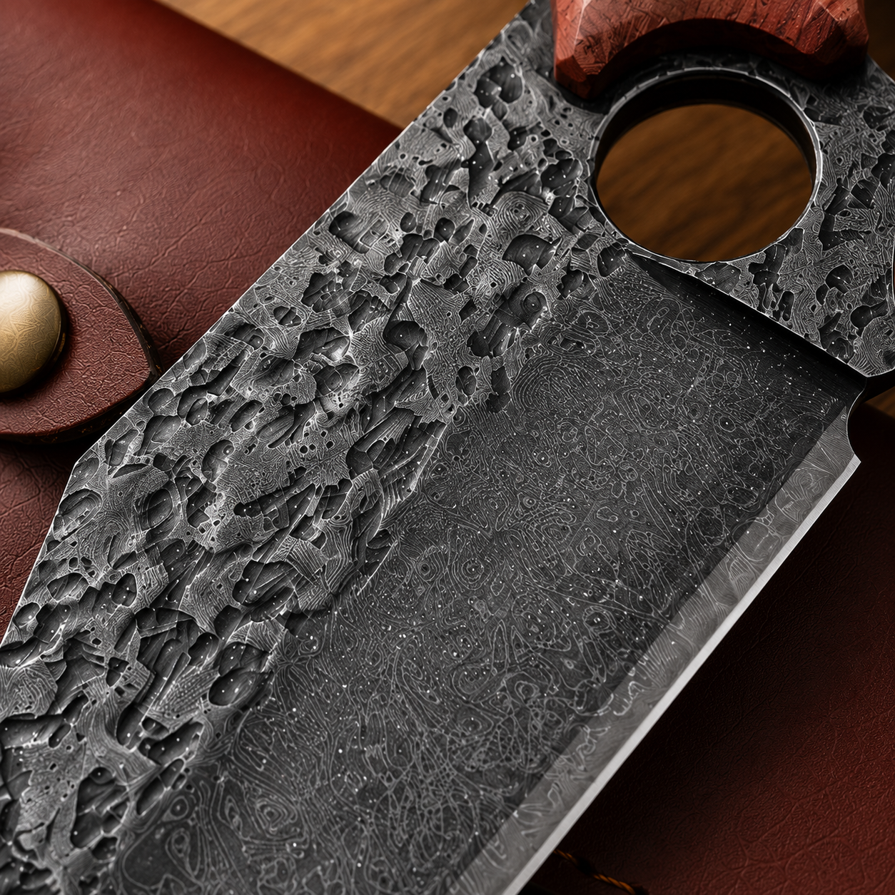 Forged Ring Cleaver, Wenge Wood Handle