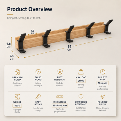 Nordic Wall-Mounted Coat Rack