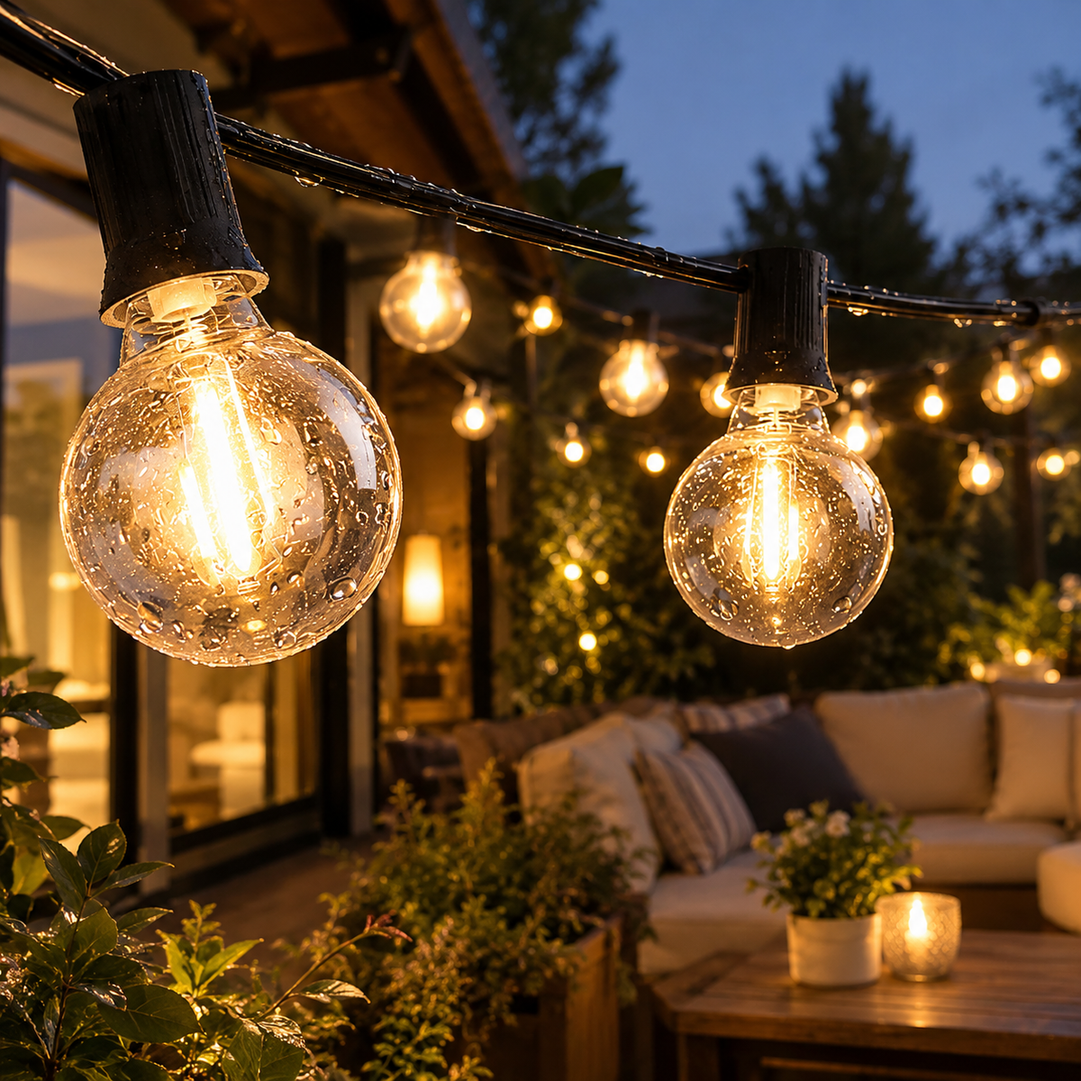 Waterproof Outdoor LED String Light Set