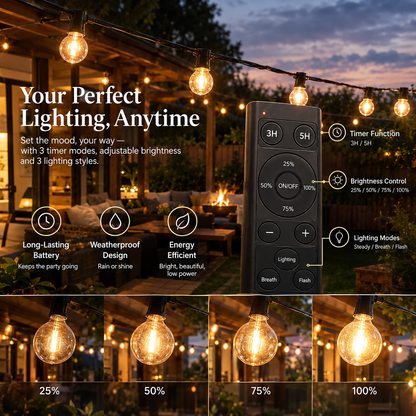 Waterproof Outdoor LED String Light Set