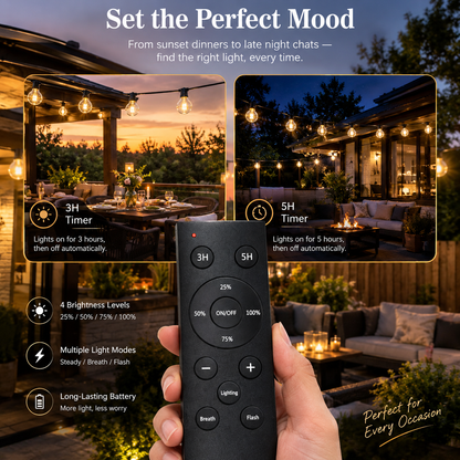 Waterproof Outdoor LED String Light Set