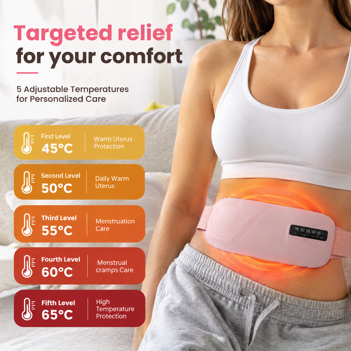 Portable Heating & Vibration Massage Belt