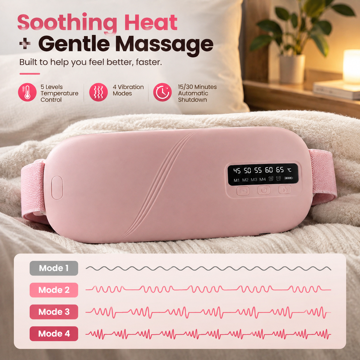Portable Heating & Vibration Massage Belt