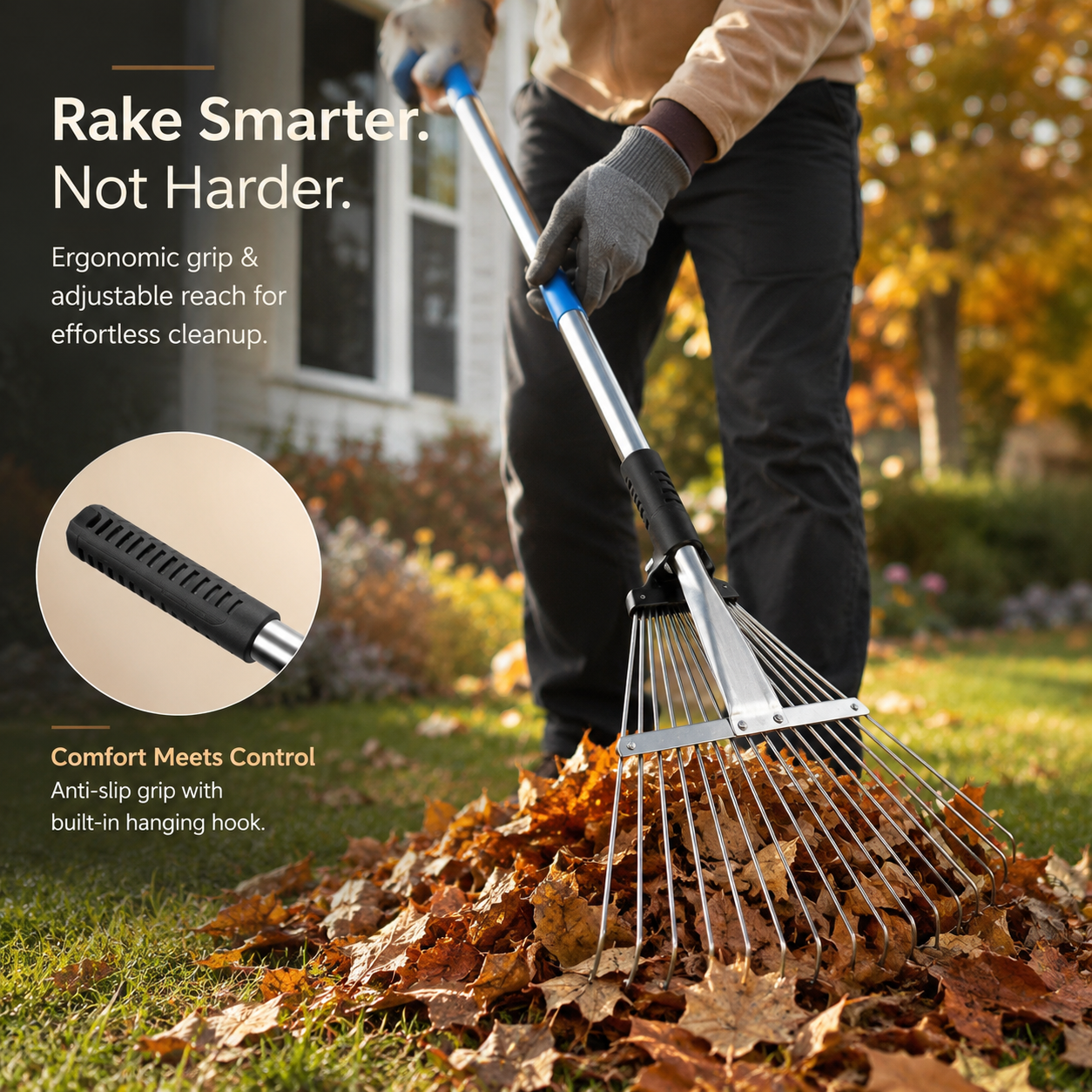 Metal Garden Rake (160cm)