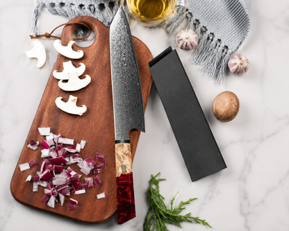 Nakiri Vegetable Knife, VG10 Damascus Steel