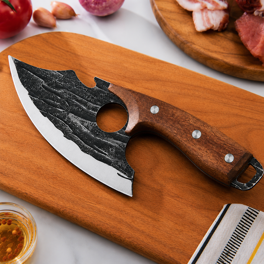 Hand-Forged Boning Cleaver, Wood Handle