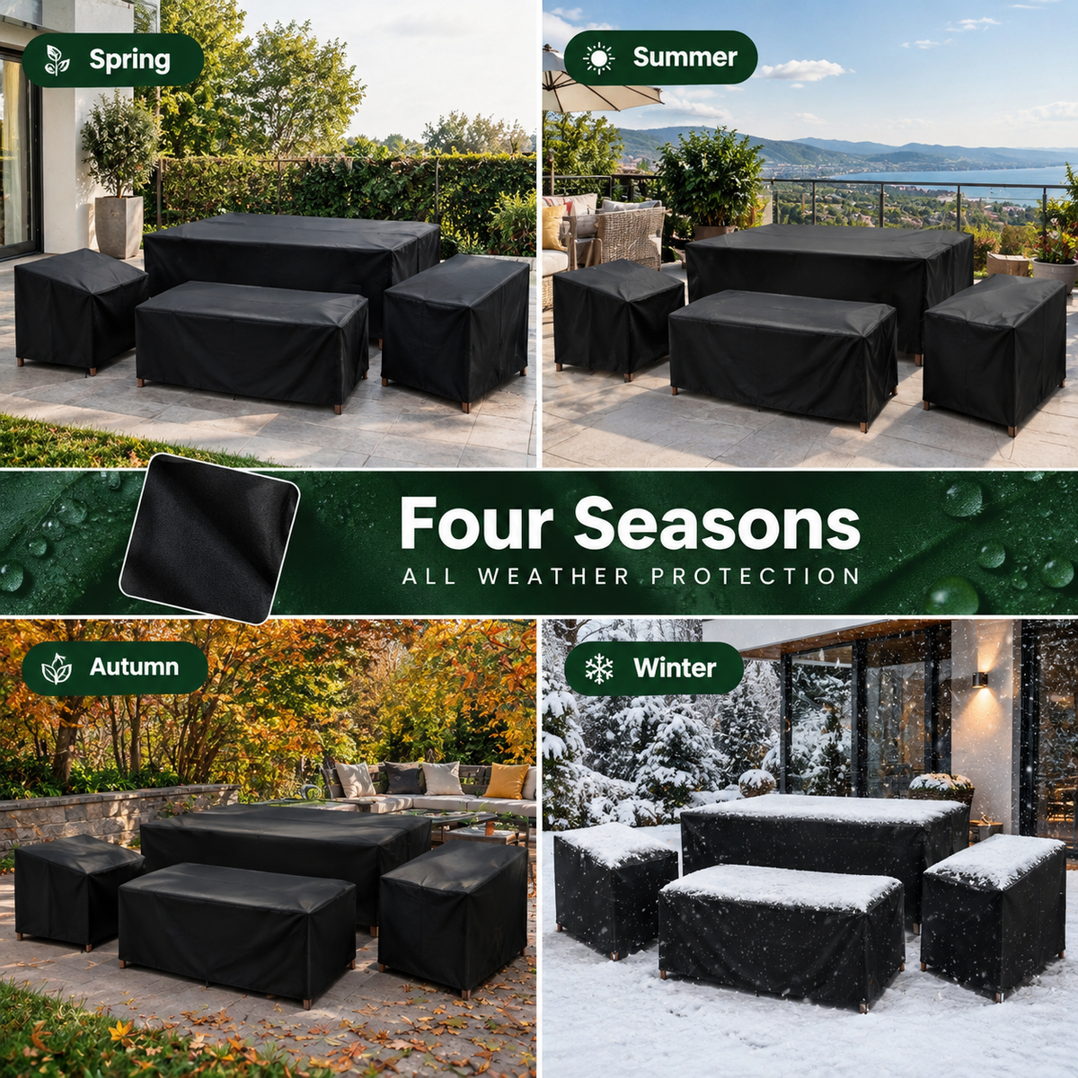 4-Piece Patio Furniture Cover Set