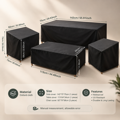 4-Piece Patio Furniture Cover Set