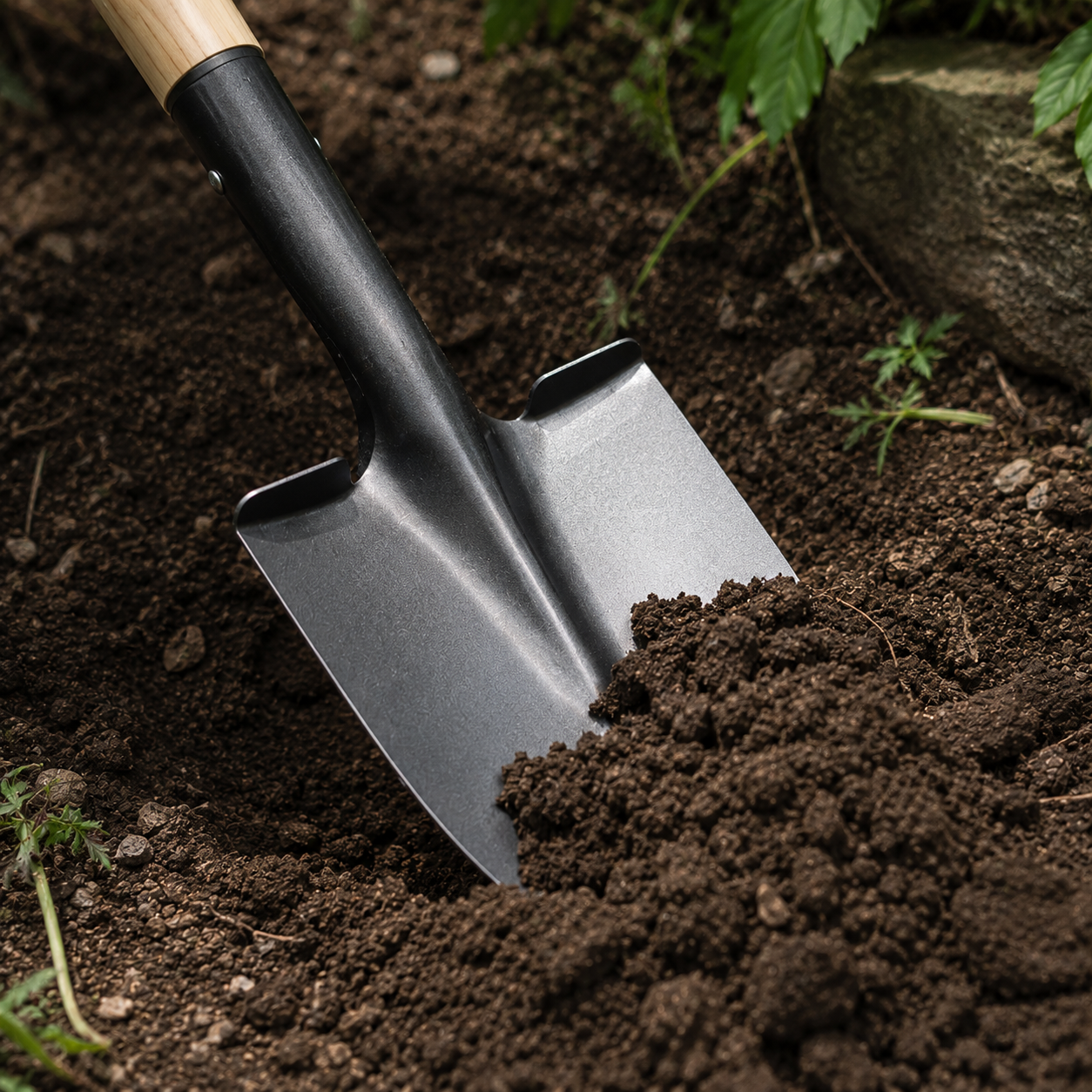 Military-Style Metal Digging Shovel
