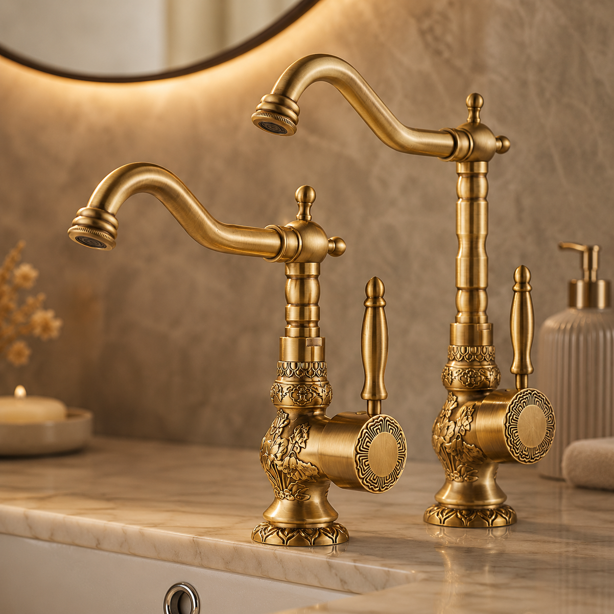 Basin Faucet (Antique Brass)