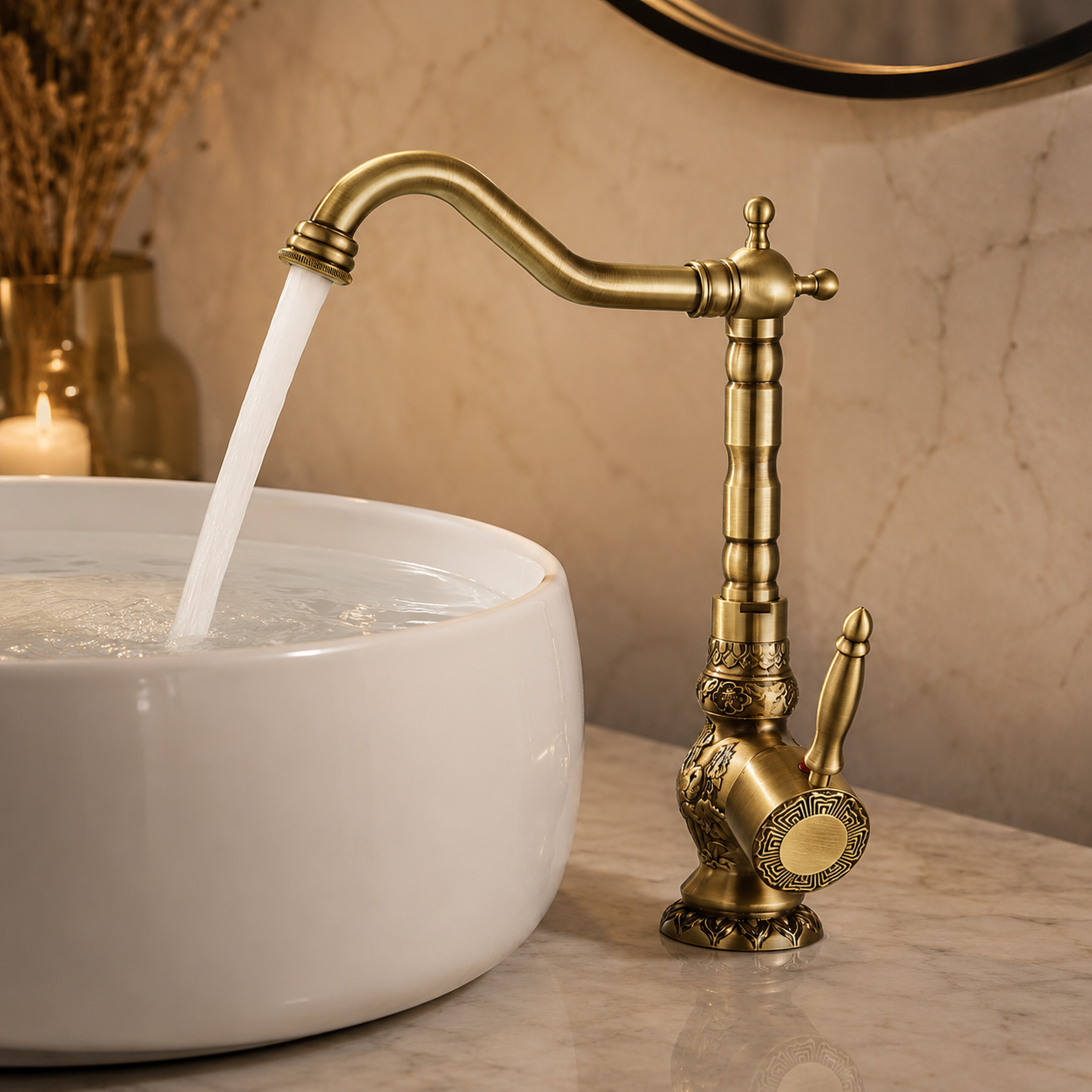 Basin Faucet (Antique Brass)
