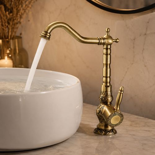 Basin Faucet (Antique Brass)