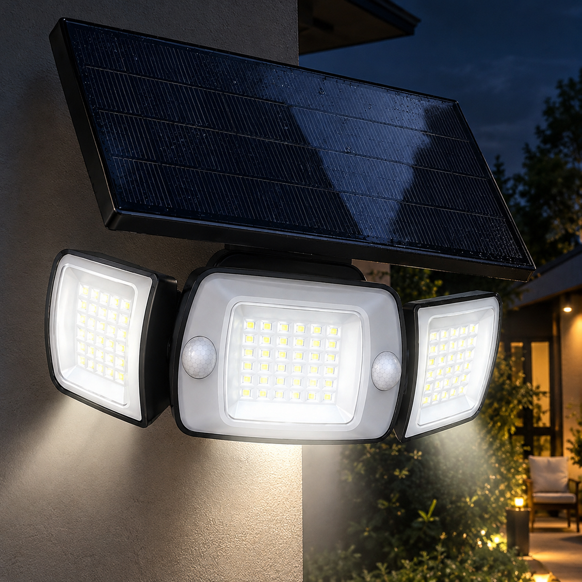 Solar Motion Sensor Security Flood Light