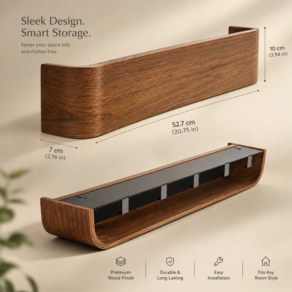 Wall Coat Rack with Shelf and Hidden Hooks