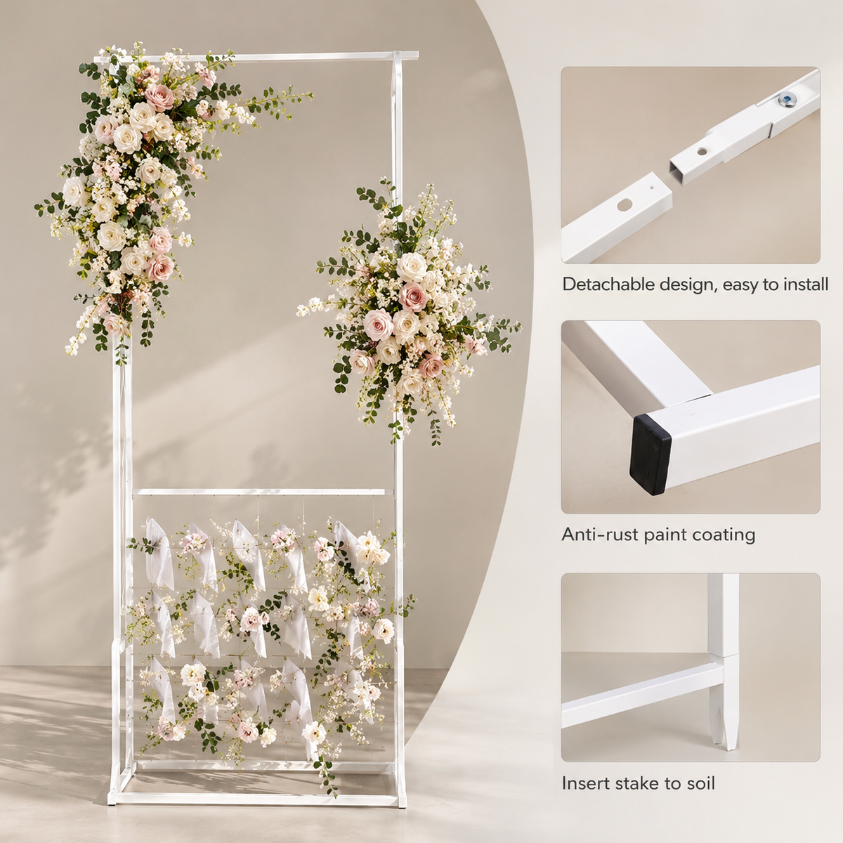 White Metal Wedding Arch
