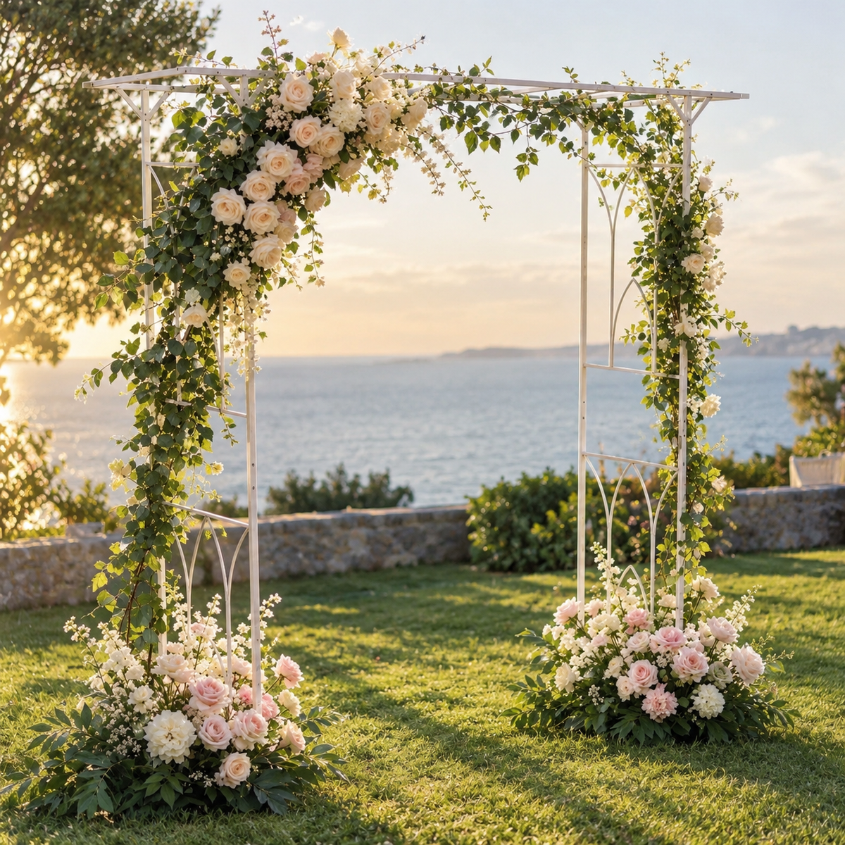 White Metal Wedding Arch