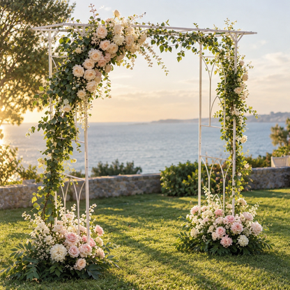 White Metal Wedding Arch