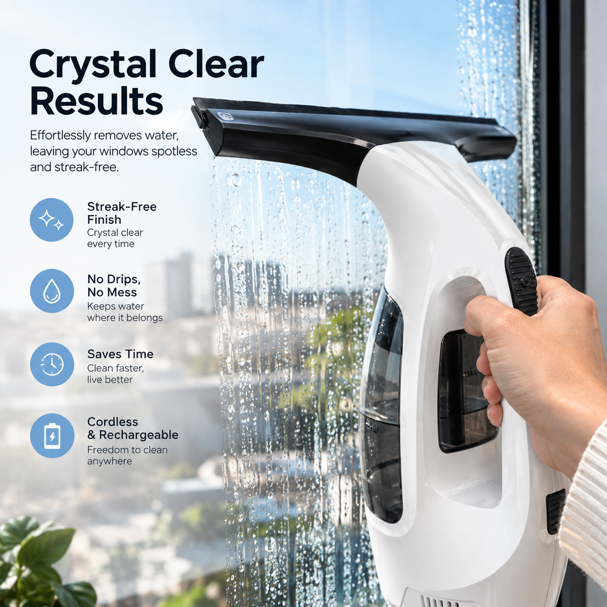 Cordless Window Vacuum Cleaner