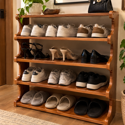 Slim Wooden Shoe Rack
